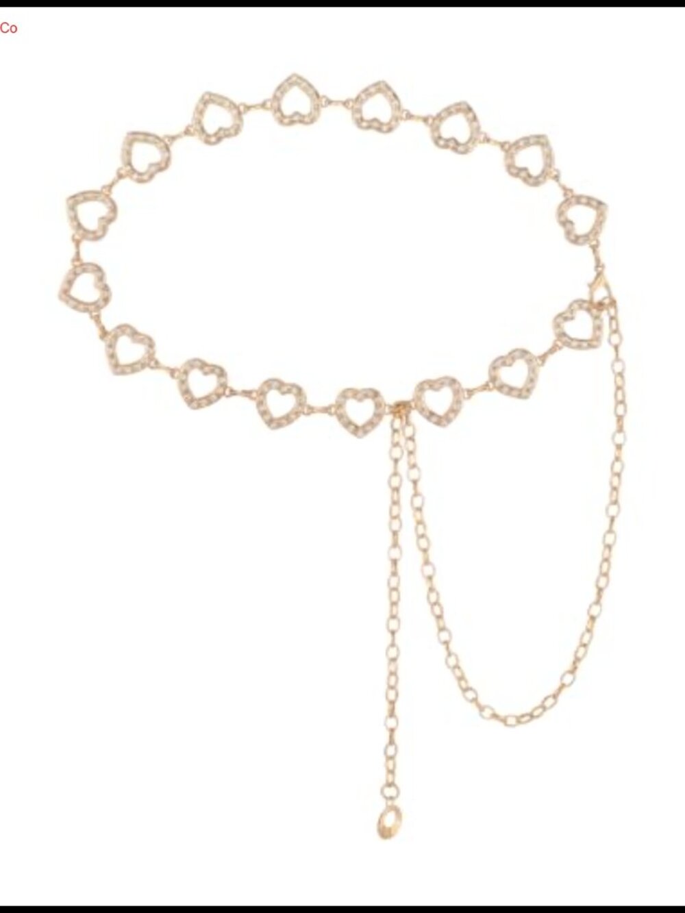Rhinestone Chain Belt Women Zinc Alloy Waist Belt for Dresses